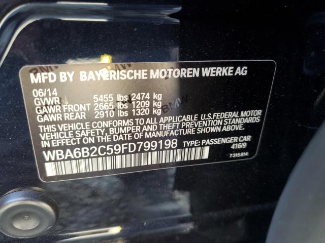 75039843 :رقم المزاد ، WBA6B2C59FD799198 vin ، 2015 Bmw 650 I Gran Coupe مزاد بيع
