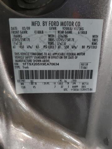 Продаж на аукціоні авто 2009 Ford F250 Super Duty, vin: 1FTSX205X9EA70634, номер лоту: 77929803