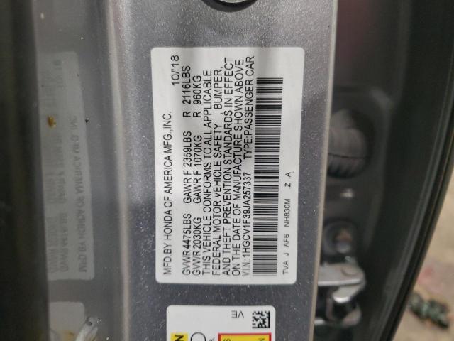 77305983 :رقم المزاد ، 1HGCV1F39JA257337 vin ، 2018 Honda Accord Sport مزاد بيع