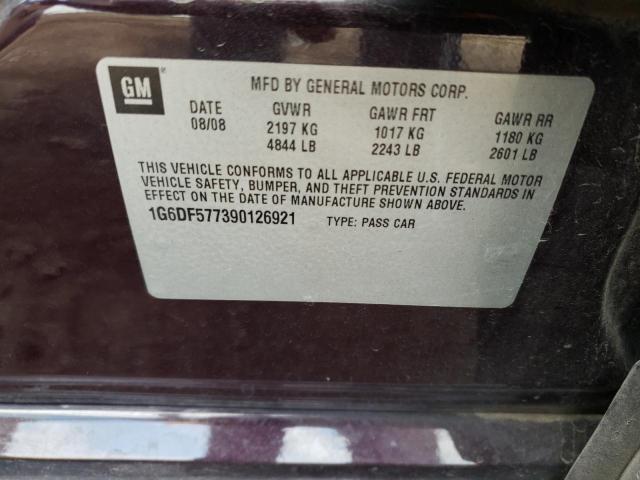 2009 Cadillac Cts მანქანა იყიდება აუქციონზე, vin: 1G6DF577390126921, აუქციონის ნომერი: 74694183