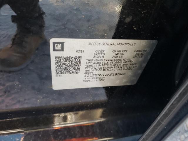 74488603 :رقم المزاد ، 1G1ZB5ST2KF187966 vin ، 2019 Chevrolet Malibu Ls مزاد بيع