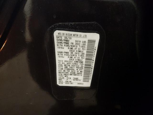 Aukcja sprzedaży 2010 Infiniti Fx35, vin: JN8AS1MW7AM856218, numer aukcji: 77139993