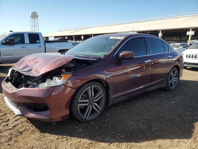 75382173 :رقم المزاد ، 1HGCR2F56HA307259 vin ، 2017 Honda Accord Sport مزاد بيع