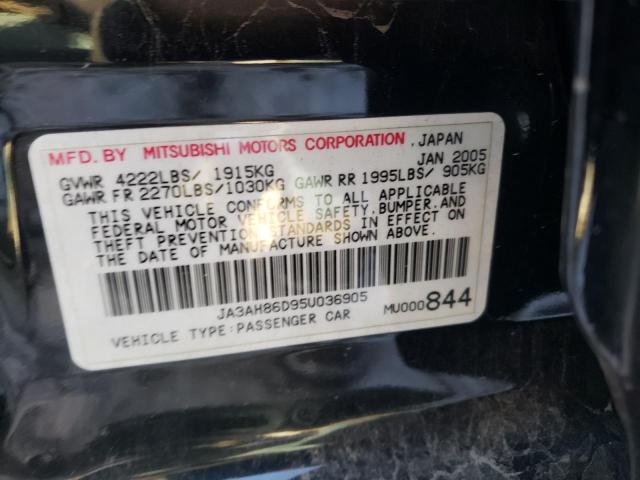 Aukcja sprzedaży 2005 Mitsubishi Lancer Evolution, vin: JA3AH86D95U036905, numer aukcji: 77124223