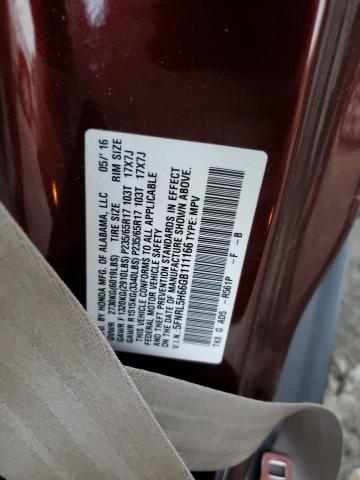 78140763 :رقم المزاد ، 5FNRL5H66GB111166 vin ، 2016 Honda Odyssey Exl مزاد بيع