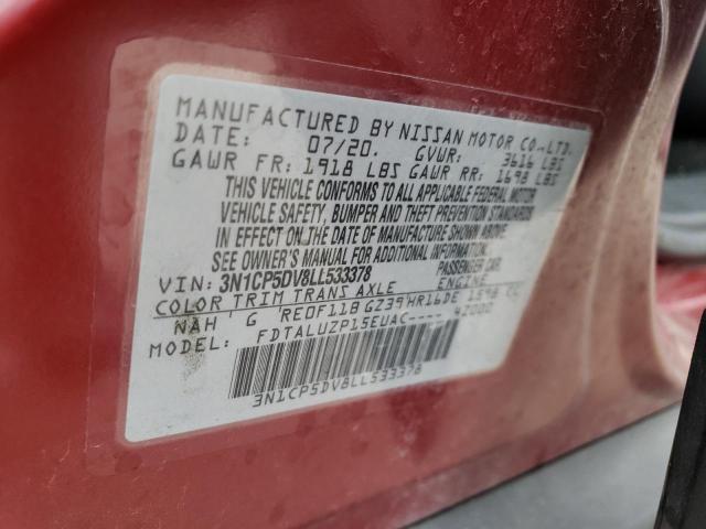 Aukcja sprzedaży 2020 Nissan Kicks Sr, vin: 3N1CP5DV8LL533378, numer aukcji: 75746223
