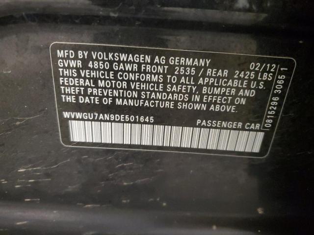 78302473 :رقم المزاد ، WVWGU7AN9DE501645 vin ، 2013 Volkswagen Cc Vr6 4motion مزاد بيع