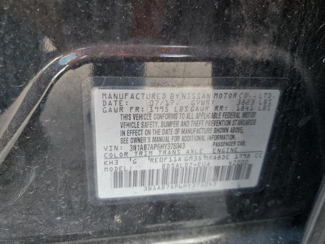 2017 Nissan Sentra S მანქანა იყიდება აუქციონზე, vin: 3N1AB7AP6HY375043, აუქციონის ნომერი: 77329973