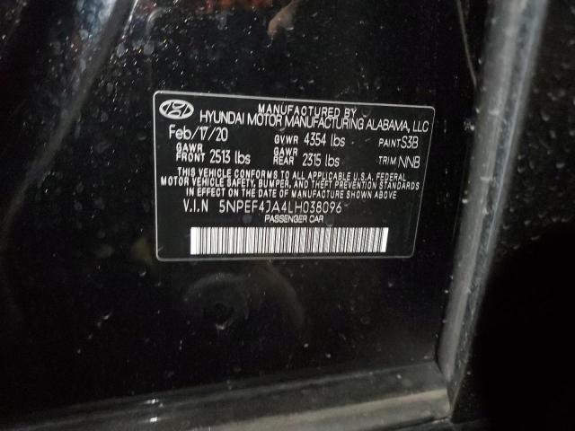 Продаж на аукціоні авто 2020 Hyundai Sonata Sel, vin: 5NPEF4JA4LH038096, номер лоту: 75062243