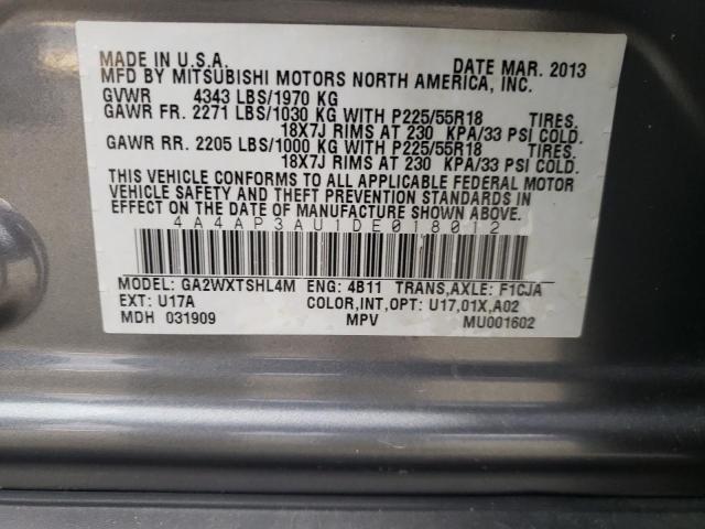 Aukcja sprzedaży 2013 Mitsubishi Outlander Sport Es, vin: 4A4AP3AU1DE018012, numer aukcji: 77334073