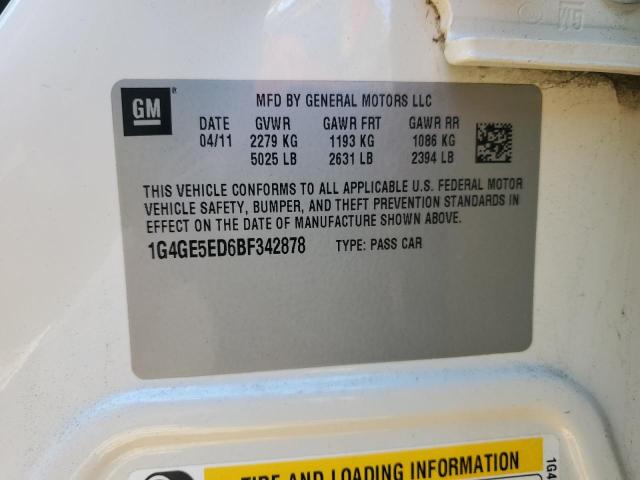 74589123 :رقم المزاد ، 1G4GE5ED6BF342878 vin ، 2011 Buick Lacrosse Cxs مزاد بيع