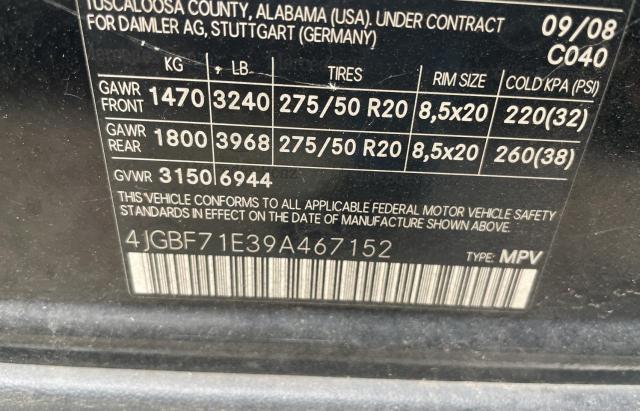 Aukcja sprzedaży 2009 Mercedes-benz Gl 450 4matic, vin: 4JGBF71E39A467152, numer aukcji: 77561053