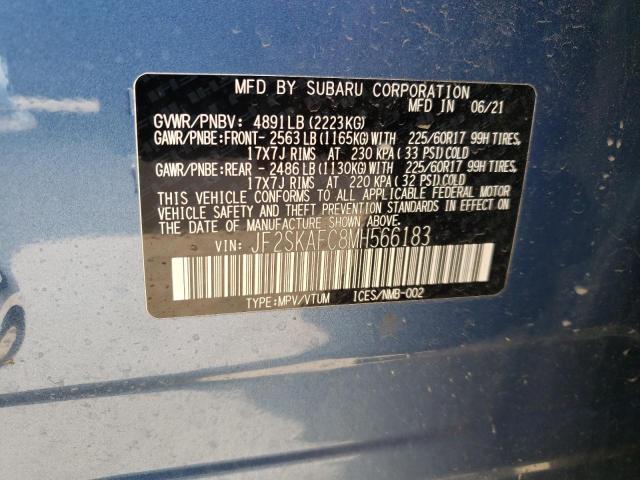Продаж на аукціоні авто 2021 Subaru Forester Premium, vin: JF2SKAFC8MH566183, номер лоту: 78193003