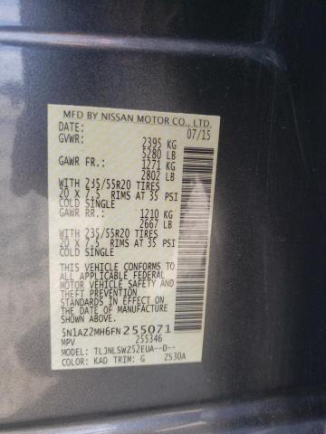 Продажа на аукционе авто 2015 Nissan Murano S, vin: 5N1AZ2MH6FN255071, номер лота: 78599063