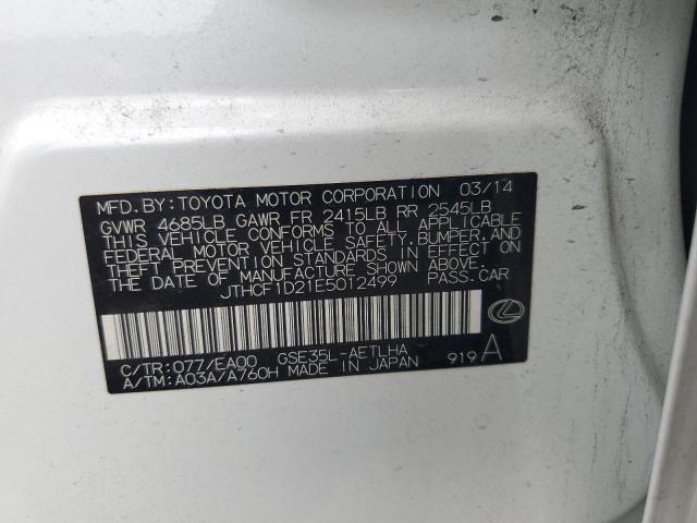 Aukcja sprzedaży 2014 Lexus Is 250, vin: JTHCF1D21E5012499, numer aukcji: 75786263