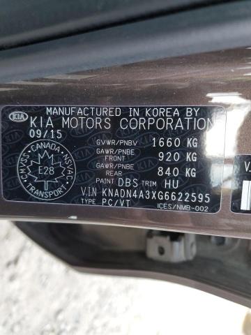 76115013 :رقم المزاد ، KNADN4A3XG6622595 vin ، 2016 Kia Rio Ex مزاد بيع