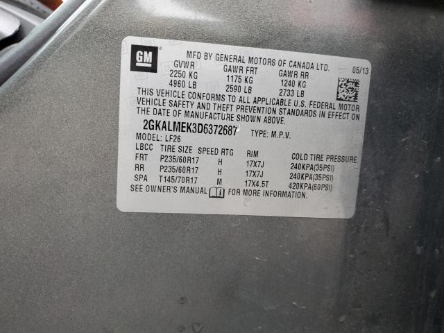 2013 Gmc Terrain Sle მანქანა იყიდება აუქციონზე, vin: 2GKALMEK3D6372687, აუქციონის ნომერი: 77754723