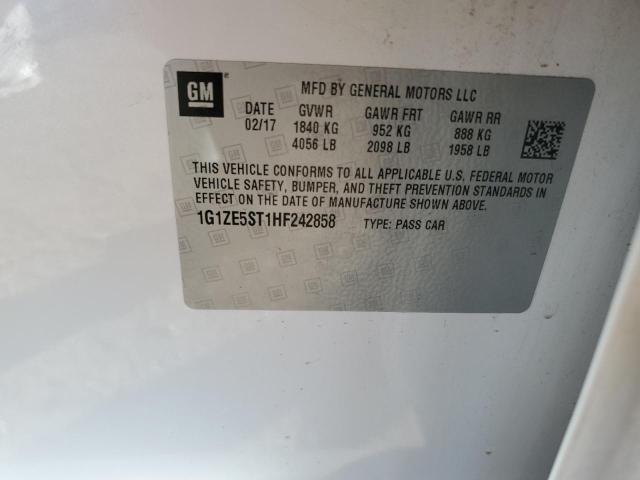 77458893 :رقم المزاد ، 1G1ZE5ST1HF242858 vin ، 2017 Chevrolet Malibu Lt مزاد بيع