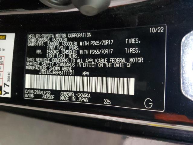 Aukcja sprzedaży 2023 Toyota 4runner Se, vin: JTELU5JR8P6111121, numer aukcji: 76160743