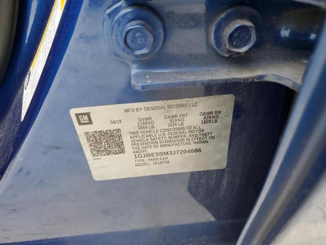 Aukcja sprzedaży 2018 Chevrolet Cruze Lt, vin: 1G1BE5SM3J7204686, numer aukcji: 75992793