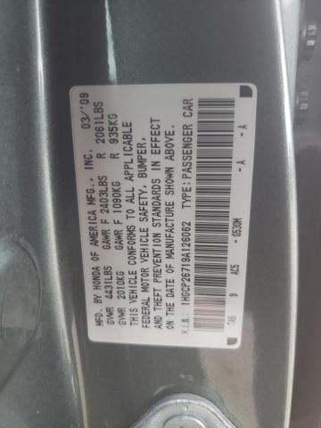 Aukcja sprzedaży 2009 Honda Accord, vin: 1HGCP26719A126062, numer aukcji: 79842864