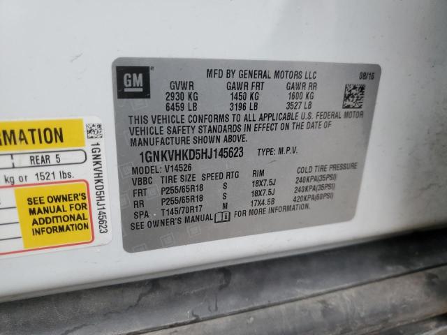 2017 Chevrolet Traverse მანქანა იყიდება აუქციონზე, vin: 1GNKVHKD5HJ145623, აუქციონის ნომერი: 82420454