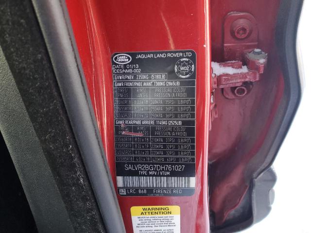 Продаж на аукціоні авто 2013 Land Rover Range Rove, vin: SALVR2BG7DH761027, номер лоту: 81718204