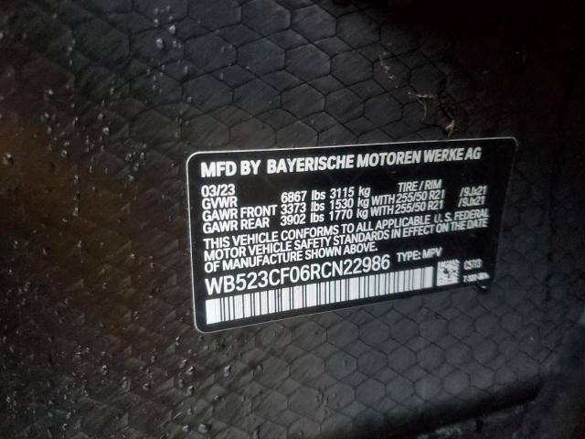 82221934 :رقم المزاد ، WB523CF06RCN22986 vin ، 2024 Bmw Ix مزاد بيع