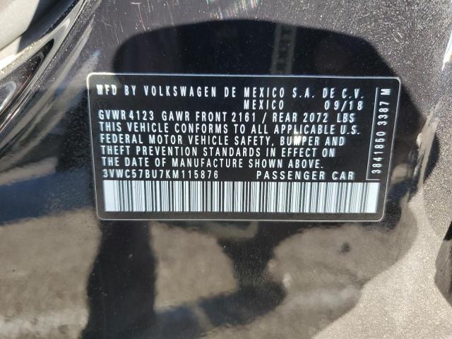 80170604 :رقم المزاد ، 3VWC57BU7KM115876 vin ، 2019 Volkswagen Jetta مزاد بيع