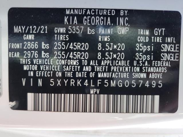 Aukcja sprzedaży 2021 Kia Sorento, vin: 5XYRK4LF5MG057495, numer aukcji: 80287194