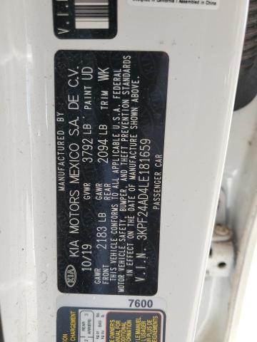 Продаж на аукціоні авто 2020 Kia Forte, vin: 3KPF24AD4LE181659, номер лоту: 80114354
