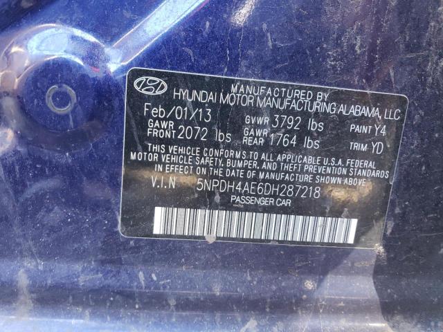 Продаж на аукціоні авто 2013 Hyundai Elantra, vin: 5NPDH4AE6DH287218, номер лоту: 80991234