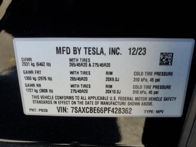 Продаж на аукціоні авто 2023 Tesla Model X, vin: 7SAXCBE66PF428362, номер лоту: 79202924