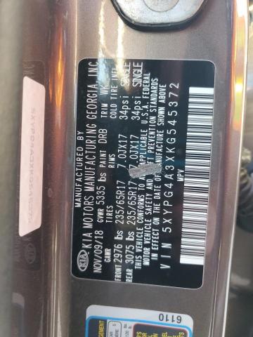 Aukcja sprzedaży 2019 Kia Sorento, vin: 5XYPG4A3XKG545372, numer aukcji: 75663404