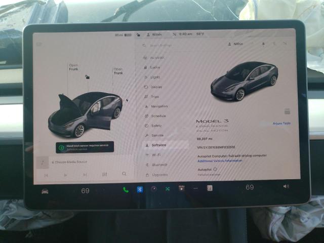80676314 :رقم المزاد ، 5YJ3E1EB8MF032510 vin ، 2021 Tesla Model 3 مزاد بيع