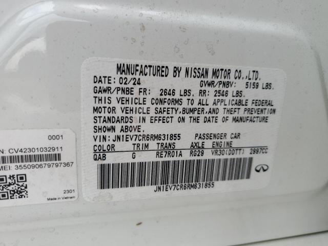 Продажа на аукционе авто 2024 Infiniti Q50, vin: JN1EV7CR6RM631855, номер лота: 80145004
