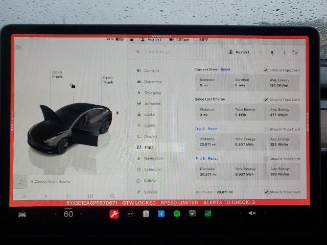Продажа на аукционе авто 2023 Tesla Model 3, vin: 5YJ3E1EA6PF670671, номер лота: 79891064