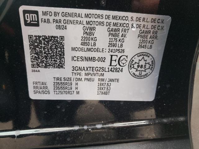 Продажа на аукционе авто 2025 Chevrolet Equinox Rs, vin: 3GNAXTEG2SL142824, номер лота: 80711674