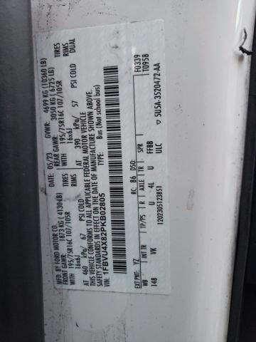 Продажа на аукционе авто 2023 Ford Transit, vin: 1FBVU4X82PKB02805, номер лота: 80113114