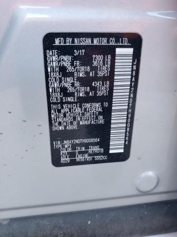 Продажа на аукционе авто 2017 Nissan Armada, vin: JN8AY2ND7H9008564, номер лота: 82399194