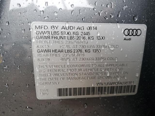 Aukcja sprzedaży 2015 Audi Q5, vin: WA1LFAFP0FA035351, numer aukcji: 79271874