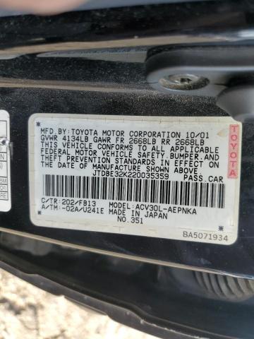 Продажа на аукционе авто 2002 Toyota Camry, vin: JTDBE32K220035359, номер лота: 81816734