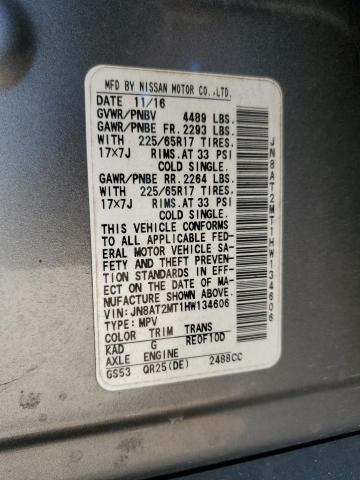 Aukcja sprzedaży 2017 Nissan Rogue, vin: JN8AT2MT1HW134606, numer aukcji: 82152244