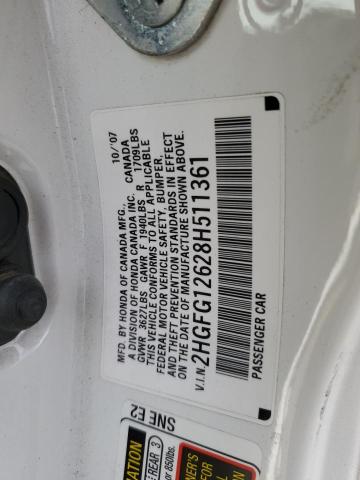 Продажа на аукционе авто 2008 Honda Civic, vin: 2HGFG12628H511361, номер лота: 81868774