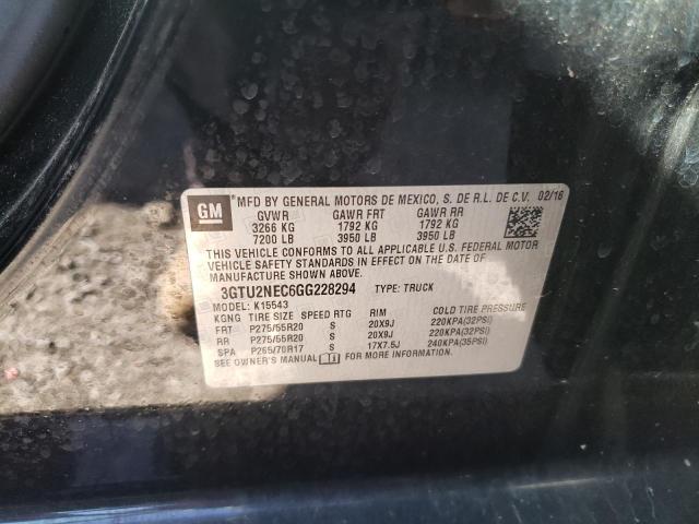Продаж на аукціоні авто 2016 Gmc Sierra, vin: 3GTU2NEC6GG228294, номер лоту: 80383924