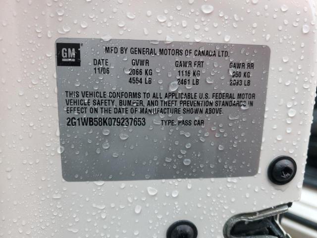 80728834 :رقم المزاد ، 2G1WB58K079237653 vin ، 2007 Chevrolet Impala مزاد بيع