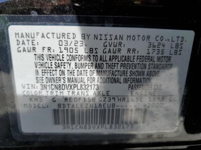2023 Nissan Versa S მანქანა იყიდება აუქციონზე, vin: 3N1CN8DVXPL832173, აუქციონის ნომერი: 96624135