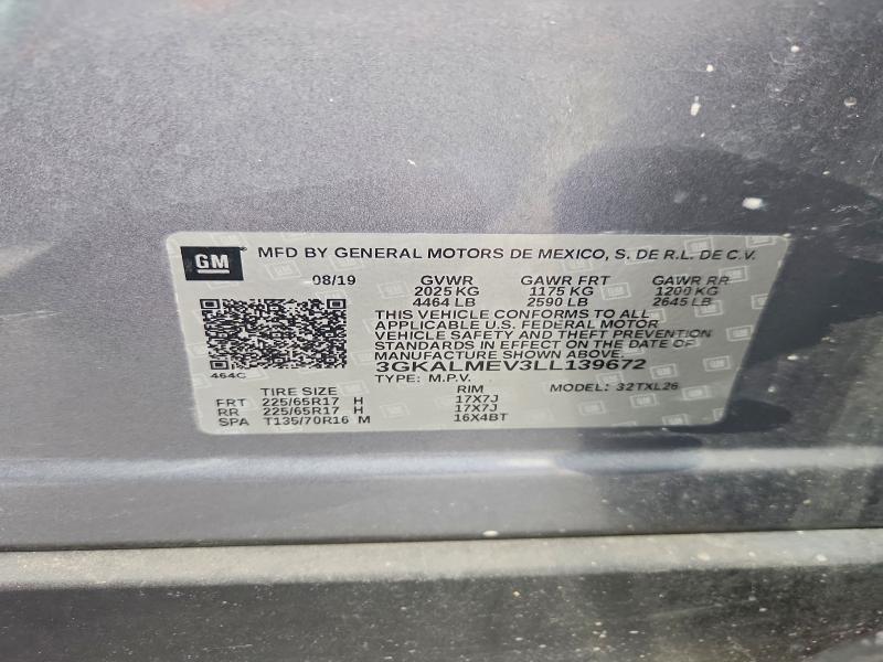 92596065 :رقم المزاد ، 3GKALMEV3LL139672 vin ، 2020 Gmc Terrain مزاد بيع