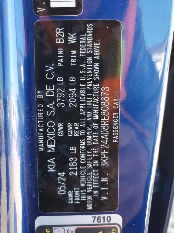 Aukcja sprzedaży 2024 Kia Forte, vin: 3KPF24AD8RE808873, numer aukcji: 91486355