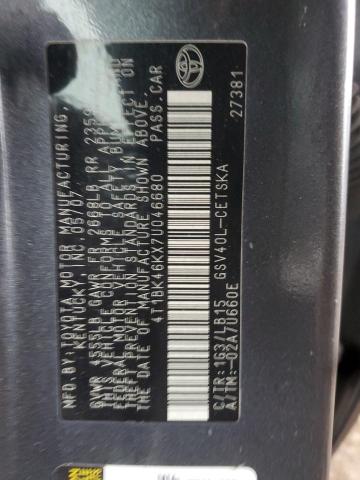 Продажа на аукционе авто 2007 Toyota Camry, vin: 4T1BK46KX7U046680, номер лота: 93441625